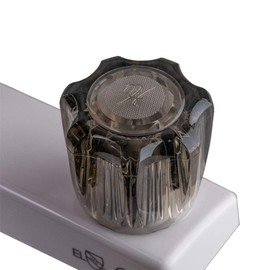 ToughGrade Hi-Rise RV Kitchen Faucet - White Finish - Smoked Acrylic Knobs - Motorhome, 5th (Fifth) Wheel, travel trailer replacement faucet