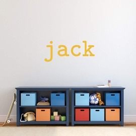 Sweetums Signatures Custom Typewriter Name Wall Decal 36" Wide x 15" Tall Bubble Gum