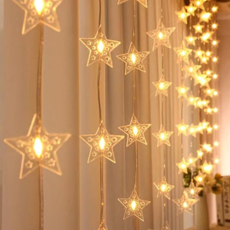 Fairy Christmas Lights LED Star String Lights with Remote for