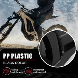 Rear Mudguard Protector for Electric Bike - PSLER Motorcycle Rear Mudguard Extender for Ebike Dirt Bike Light Bee S/X and Segway X160 / X260, PP Plastic, Black
