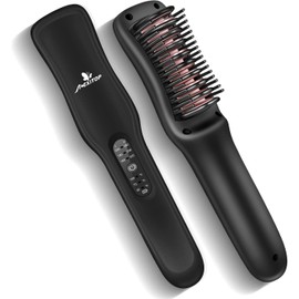 Cordless Hair Straightening Brush,portable cordless mini hair straightening comb,hot comb straightener,Wireless Hair Straighteners Brush Ceramic Mini Portable USB Rechargeable Travel Straightener,