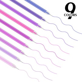 EooUooIP Gel Ink Pens, Pack of 6 Gel Pens, Gel Ink Pens, Smooth Writing Pens with Handle, High-Quality Series Ballpoint Pen for Inserting in for Journaling and Notes