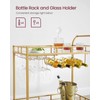 VASAGLE Bar Cart Gold, Home Bar Serving Cart, Wine Cart