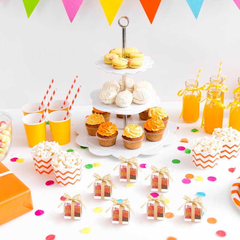 Hxezoc 50 Pack Favor Boxes 2x2x2 Inches Clear Candy Treat