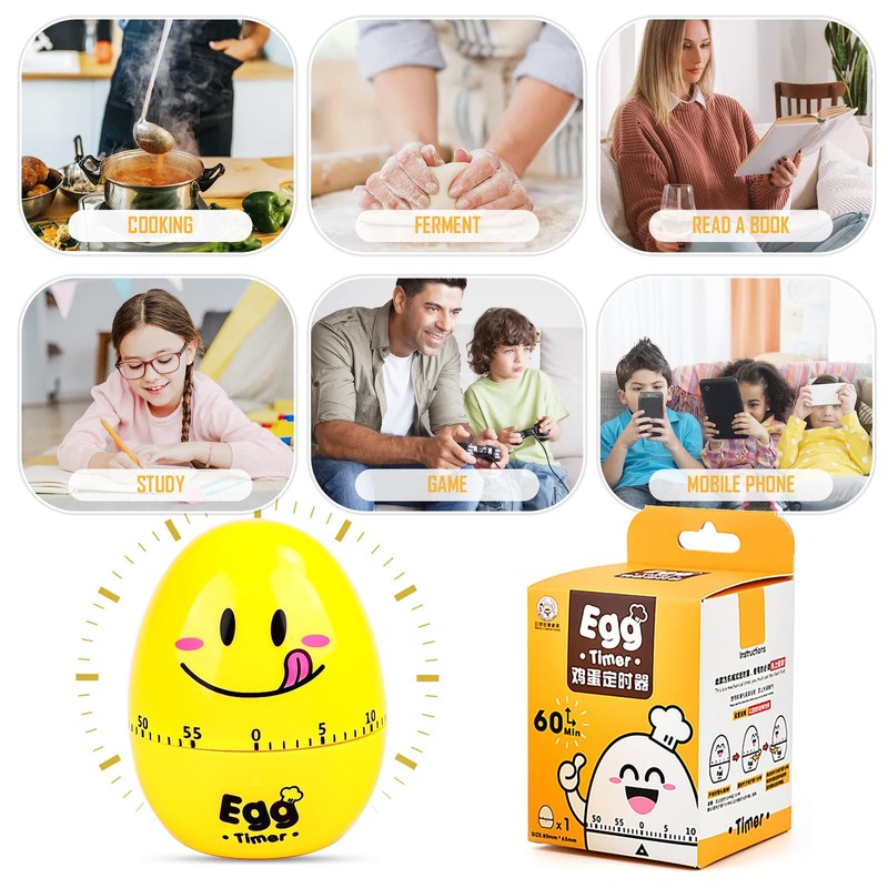AKONE Eieruh Mechanical, Egg Timer Funny, Kitchen Timer, Kitchen Timer,