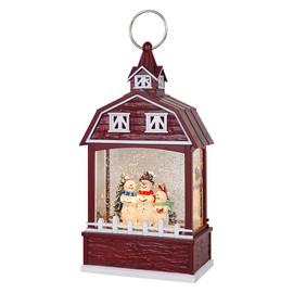 Eldnacele Musical Snow Globe Lantern with Timer, Lighted USB/Battery Operated Swirling Singing Water Glittering Light, Snow Globes Lantern for Adults and Kids Christmas Decoration- Snowman