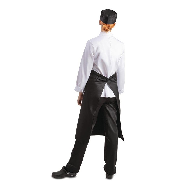 Whites Chefs Clothing Regular Waist Apron, Black, Material: Polycotton, Measurements: