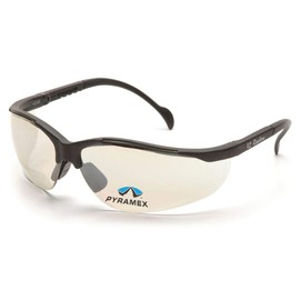 Pyramex V2 Readers Safety Eyewear, Indoor/Outdoor Mirror +2.5 Lens With Black Frame