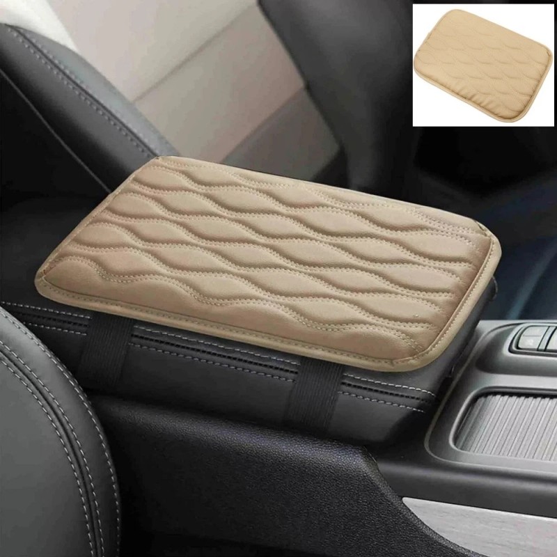Unbranded Universal Car Center Console Cover Mat PU Leather Car
