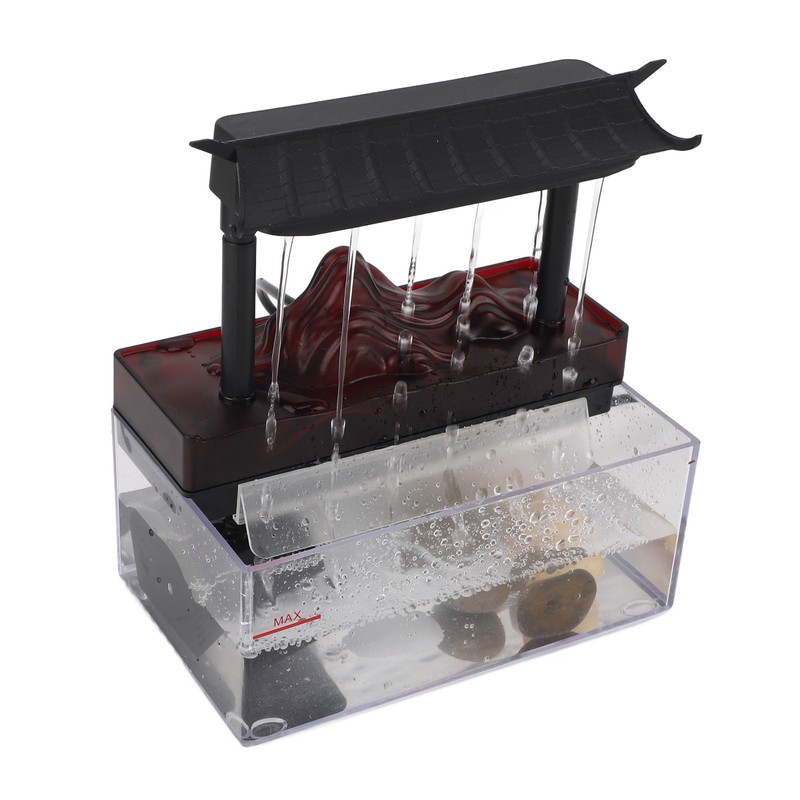 Tabletop Water Fountain USB LED Recurring Stream Plastic Indoor Fountain