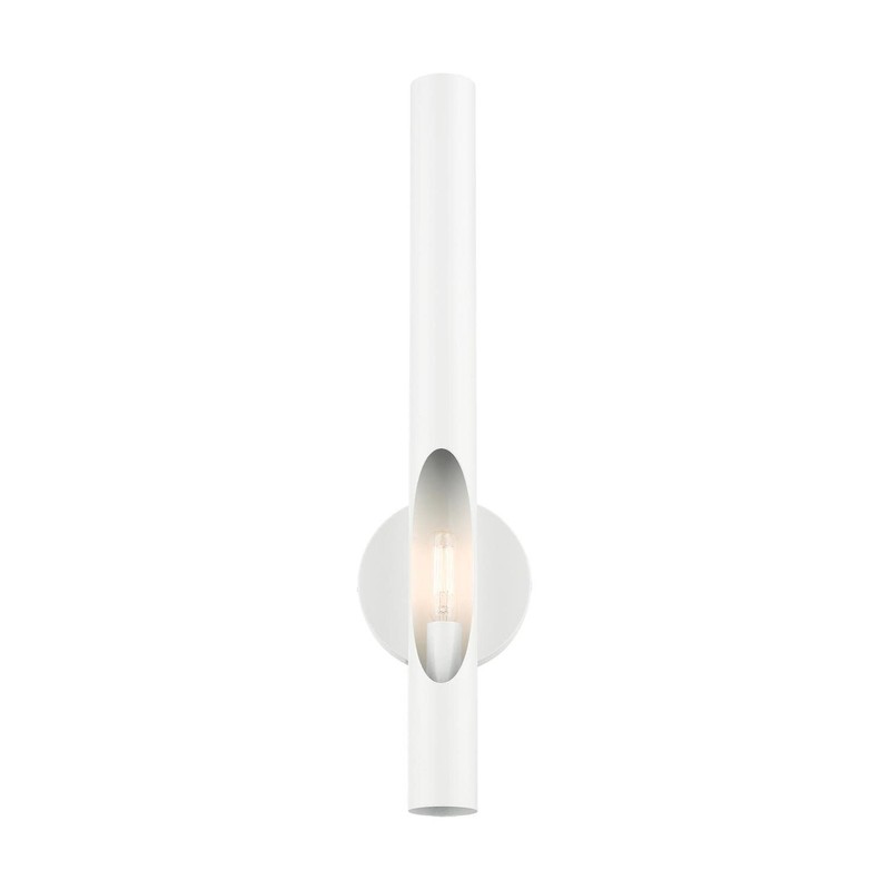 Livex Lighting Acra 1 Light Wall Sconce White Finish