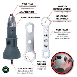 Performance Tool W9069 Rivet Gun Drill Adapter