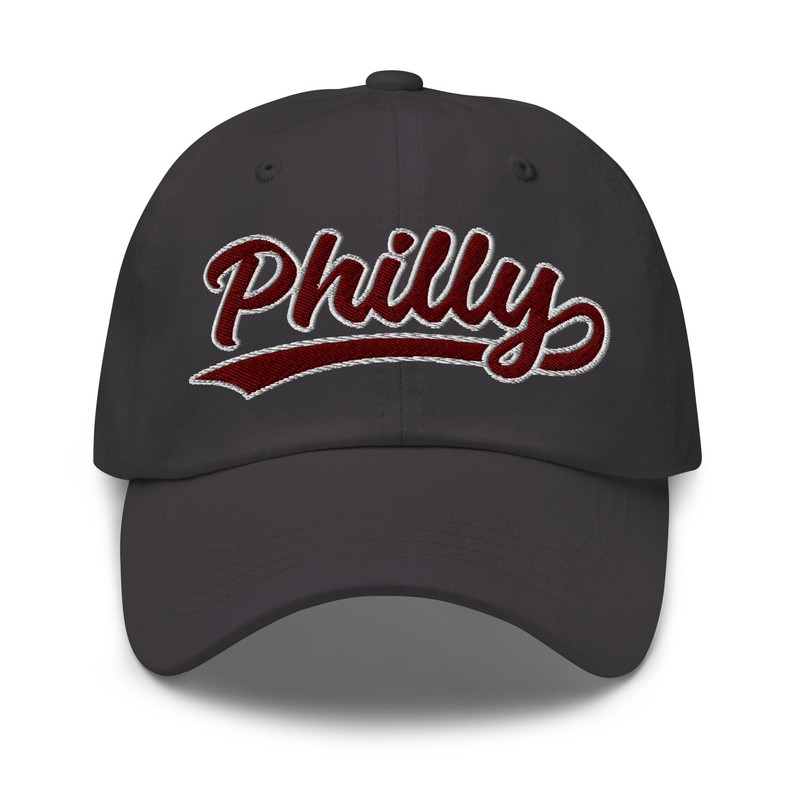 Retro Philly Baseball Script Classic Philadelphia Baseball Hat Dad Cap