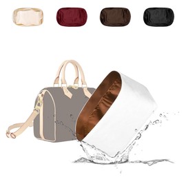 19Neat Thin Speedy 25 Organizer Insert, Lightweight Portable Purse Inner Compatible With LV Bag, Made of Waterproof Dupontpaper Surface and Silky Satin Lining (Gold)