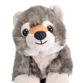 Wild Republic Wolf Plush, Stuffed Animal, Plush Toy, Gifts for Kids, Hug’Ems 7"