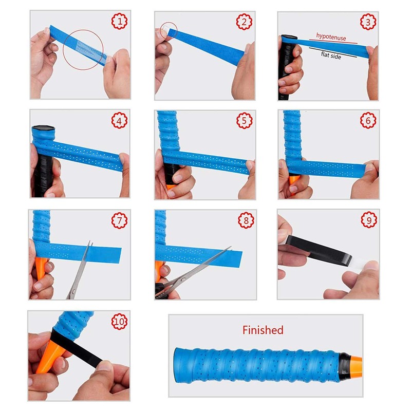 Tennis Racquet Overgrip Badminton Racket Grip, Fishing Rod Sweatband Grip,