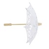 Bridal Umbrella Lace Cotton Embroidery Handmade Parasol Umbrella Wedding Supply(White