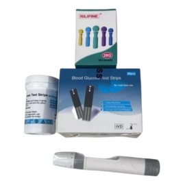 50 Tiras Y 50 Lancetas + Disprador Glucometro Digital Blood