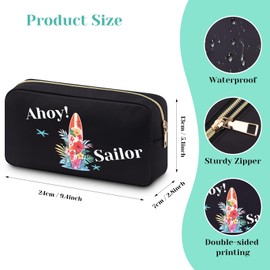 Funny Beach Gifts for Women Makeup Bag Beach Lover Gifts Beach Gifts for Sailor Gifts for Women Cosmetic Bag Beach Themed Gifts Summer Vacation Gifts for Daughter Sister Graduation Gifts