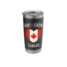 Canada Flag Heart Saint-Jerôme City Stainless Steel Insulated Tumbler