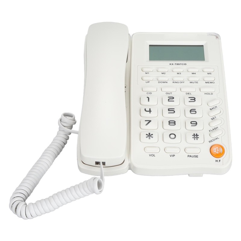 Desktop Telephone Big Button Corded Landline Telephone 16 Bit HD