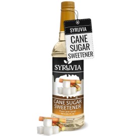 Syruvia Cane Sugar Sweetener Coffee Syrup 25.4 fl oz, Kosher,  for Lattes & More