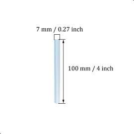 30 Pack Mini Size Hot Glue Sticks, Hot Glue Gun Bulk Sticks,Length 100mm / 4", Diameter 7mm / 0.27"/ 0.28 Inch for Kids and Adults DIY Craft, Repairing, Decoration,White Clear 0.7cm x 10cm