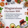 Vitalitown Magnesium Glycinate | Chelated, Non Buffered 300mg Elemental Magnesium