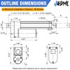 JQDML 12V High Speed Linear Actuator - 4 Inch Stroke,