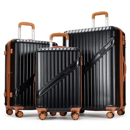 PRIMICIA GinzaTravel Luggage Sets 3-Piece Expandable Suitcases with Wheels PC+ABS Durable Hardside Luggage sets TSA lock