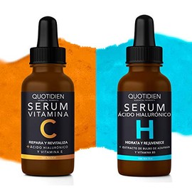 Kit Facial Quotidien 1 Serum Vitamina C 30ml  1 Serum Ácido Hialurónico 30ml - Ingredientes Naturales - Hidratación Profunda  Vitalidad en tu Rostro  