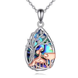 AINFQY Piano Necklace for Women Sterling Silver Piano Abalone Shell Pendant Piano Jewelry Gifts for Women