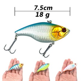 LEIDSANY Kit de Señuelos de Pesca, Contiene 4 increíbles señuelos con sonajeros internos. Simula el Cebo para Mejorar el Atractivo, Especiales para Pesca en Mar, Troleo, Ríos, Playa y más