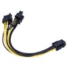 5Pcs Power Supply Cable 6Pin to Dual 8pin 6+2 GPU