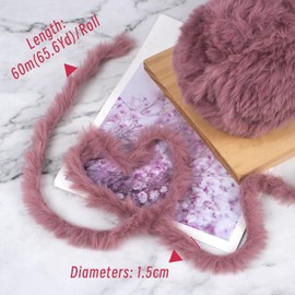 LEREATI Plush Wool 3 x 100 g Fringe Yarn Soft Fluffy Wool Thick Plush Yarn Fluffy Yarn Fringe Wool for Crochet & Knitting Bag, Hats, Blankets, Furry Object (Milky White)