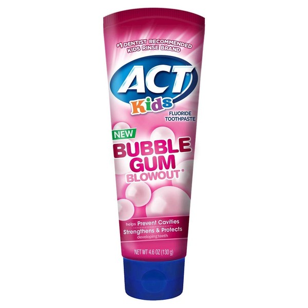 Act, Kids Toothpaste Bubblegum, Pack of 4