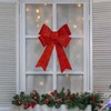 Northlight Tinsel 4-Loop Bow Christmas Decoration, 17", Red