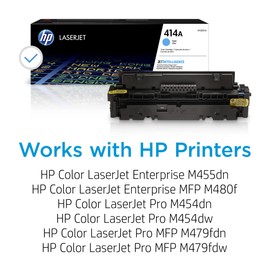 HP 414A Cyan Toner Cartridge | Works with Color LaserJet Enterprise M455dn, MFP M480f,Pro M454, MFP M479 Series | W2021A