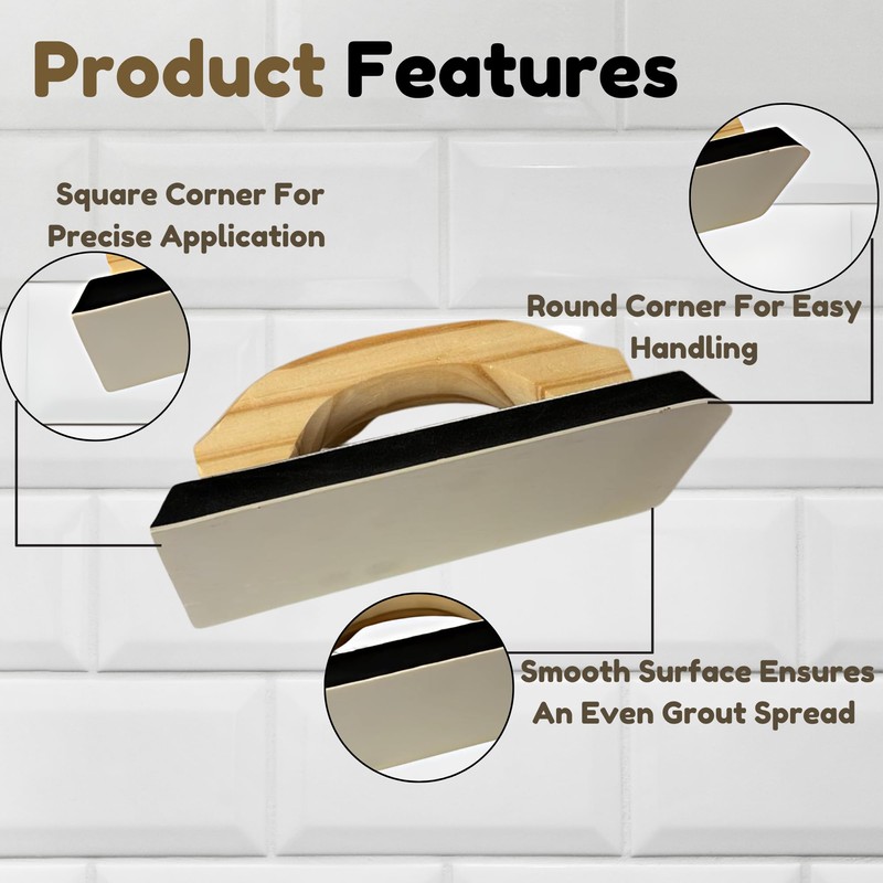 Grout Float 21.5cm x 10cm | Grouting Float With Beveled