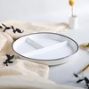 SOCOSY Ceramic 3-Compartment Portion Control Plate Divided Dish Platters, Divided