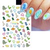 IDDFEVE Dinosaur Nail Art Stickers for Kids- Cute Cartoon Designs,