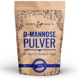 D-Mannose Powder, Large Pack with 150 g of Mannose, Made in Germany, Vegan & Natural D-Mannose Powder with Dosage Spoon for 75 Servings (2.5 Month Supply)