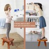 Small Stool Wooden Step Stool Footstool Solid Wood 8 inch