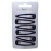Set of 6 Navy Blue Hair Clips Snap Bendies Sleepies