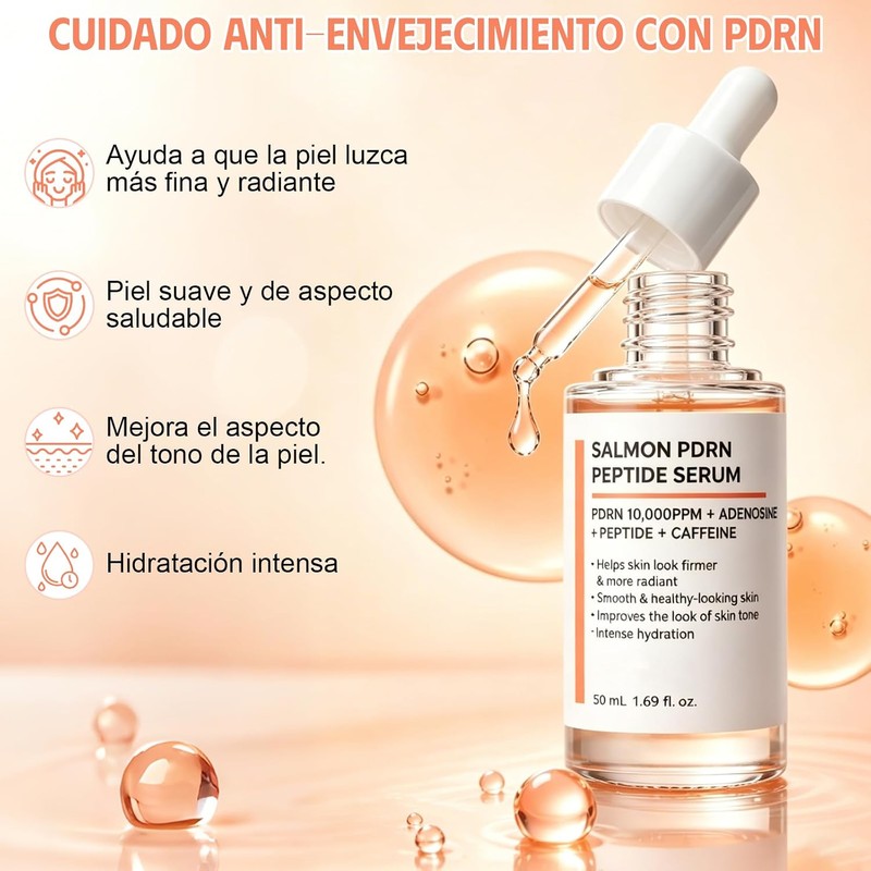 Suero Facial de Péptido de PDRN Salmón 50ML, Skin Restoration