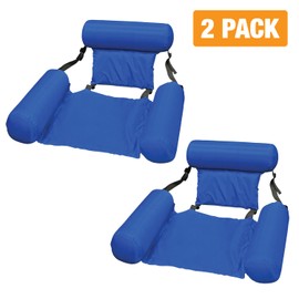 Poolmaster Water Chair Inflatable Swimming Pool Floats for Adults, 2 Pack , Blue
