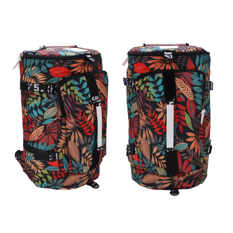 Printed Backpack Polyester Large Capacity Multifunctional Outdoor Leisure Travel BagRed
