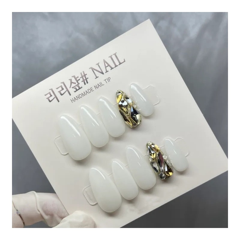 My Full Stone Handmade Nail Tips - Short Coffin /