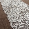 Olive Lace 6 inches Wide White Stretchy lace Ribbon Elastic