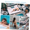 CAXUSD Fashionable Quicksand Beach Towel Round Bath Mat Quick-Drying Beach